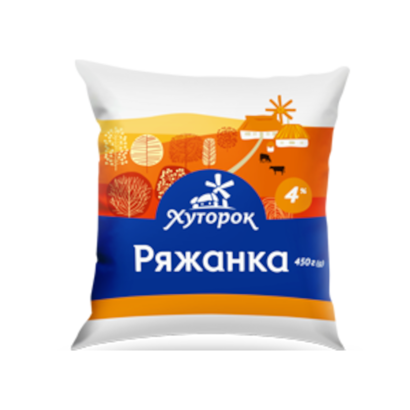 Ряжанка ХУТОРОК 4%, 450 г